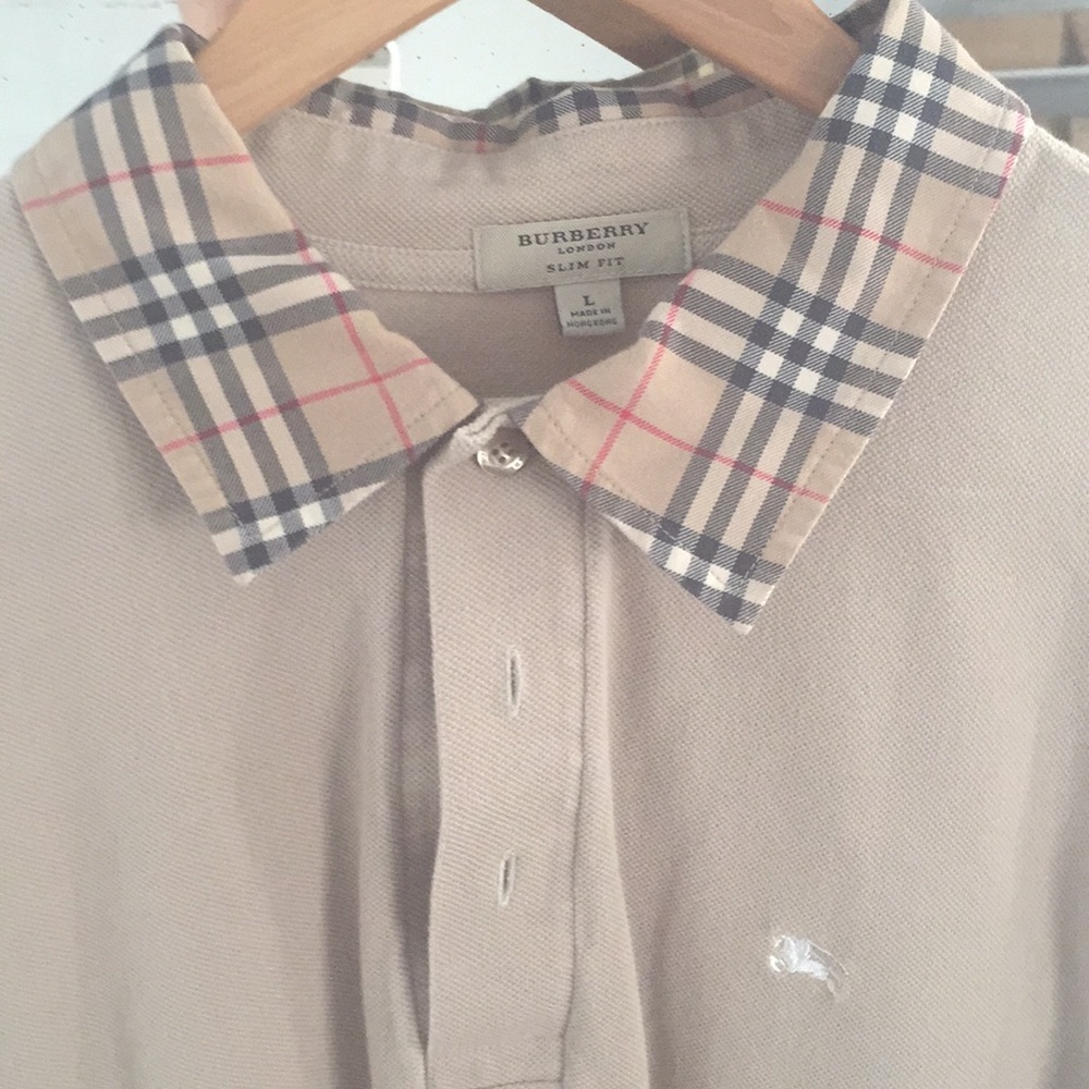 Burberry Long sleeve polo Size L slim fit